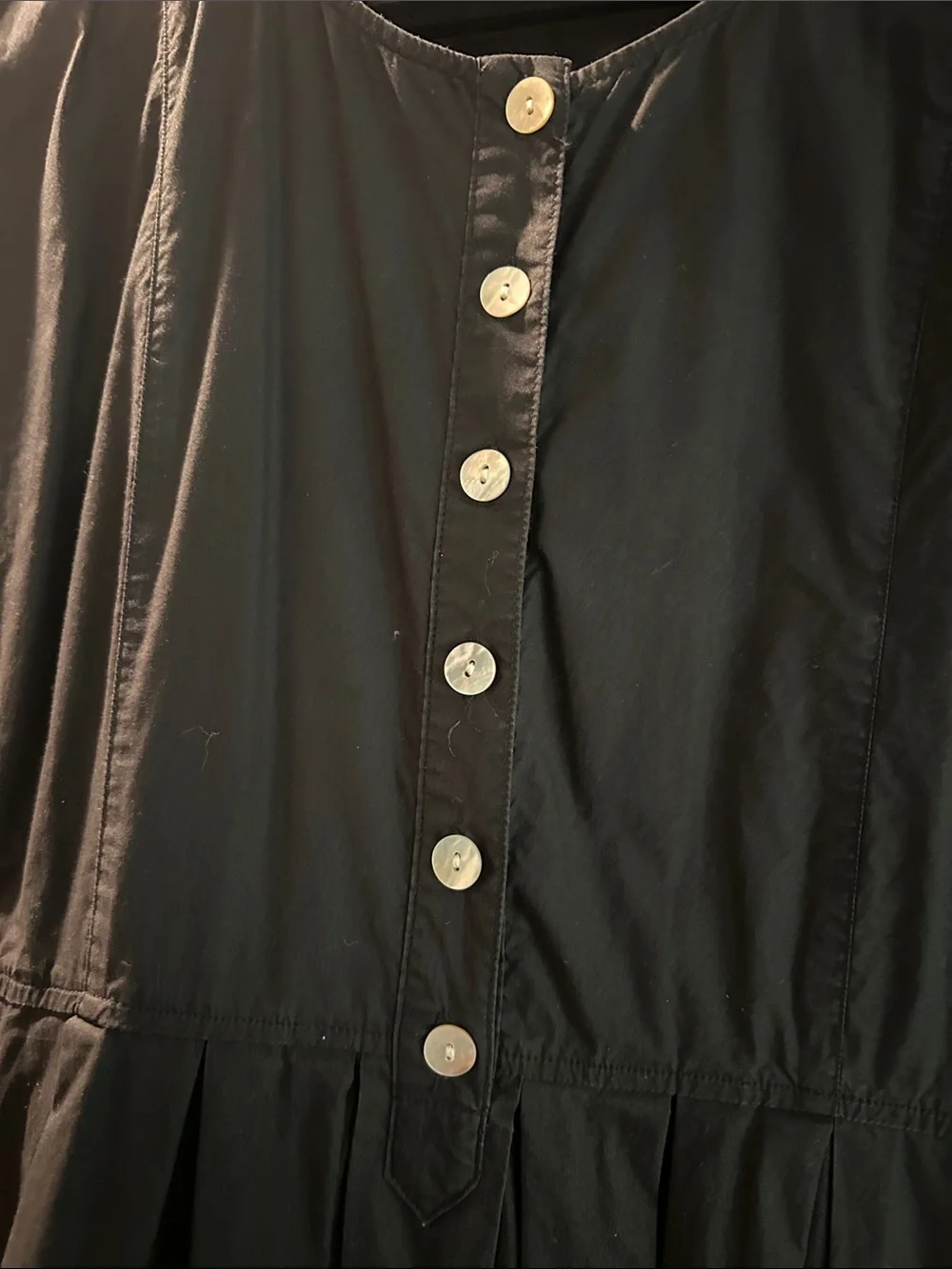Madewell Black Button-Front Midi Dress - Picture 3 of 3
